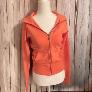 HPE Zip-front Hoodie - Size XS - Bright Pastel Peach • New without Tags